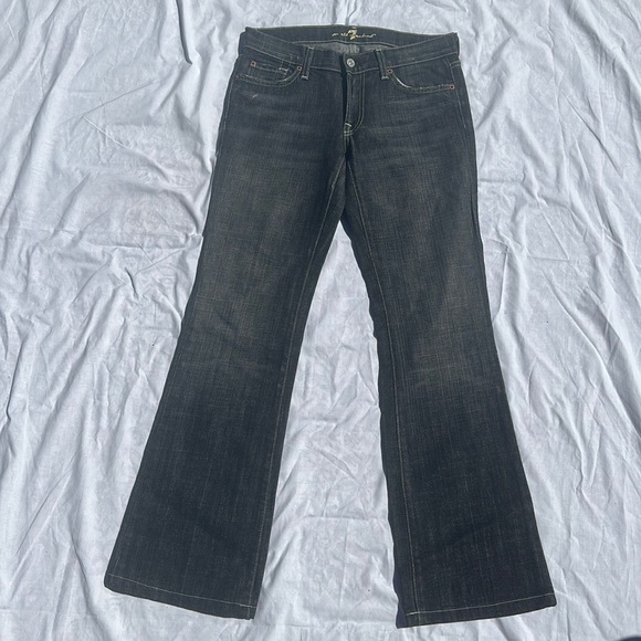 Seven for all mankind Bootcut QC black denim cut#711575 Size 27 - Picture 2 of 15